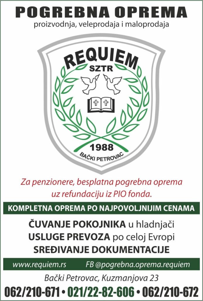 rejkvijum pogrebno pogrebna oprema backi petrovac prevoz pokojnika - rekvijum sahrane 