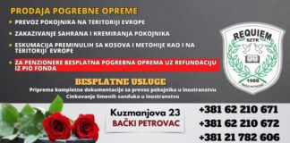 rekvijum backi petrovac pogrebna oprema requiem sahrane