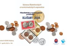 Výstava filatelistických a numizmatických exponátov v Hložanoch