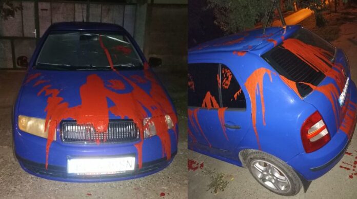auto isprskan farbom glozan auto isprskan farbom glozan