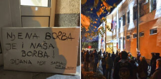 Poruke podrške Dijani Hrki u Bačkom Petrovcu