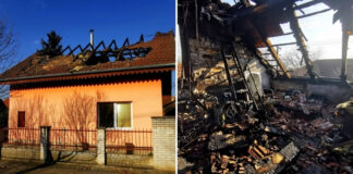 Porodica Smišek iz Kulpina, izgorela kuća
