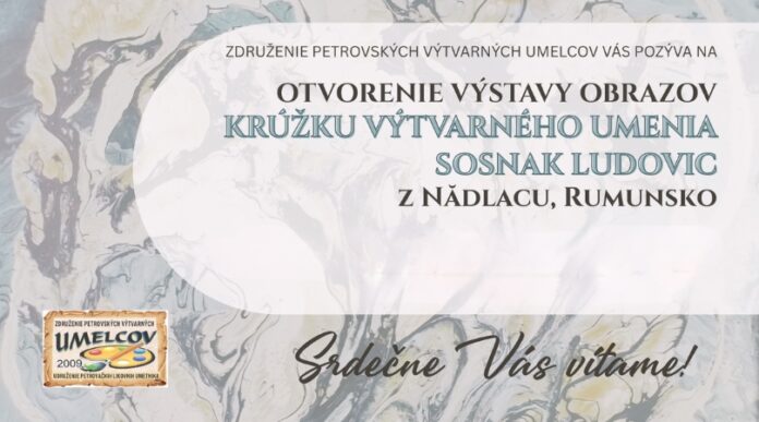 Vernisaž vystavy obrazov Kružku vytvarneho umenia Sosnak Ludovic